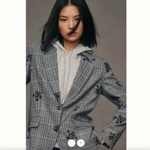 NWT - Anthropologie - Dolan Left Coast Emb Blazer - Navy - Sz XL